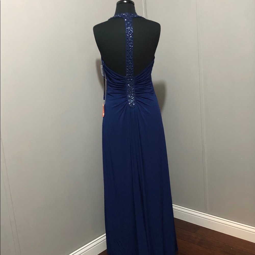 Alex evenings formal dress navy blue NWT size 10 - Picture 6 of 7